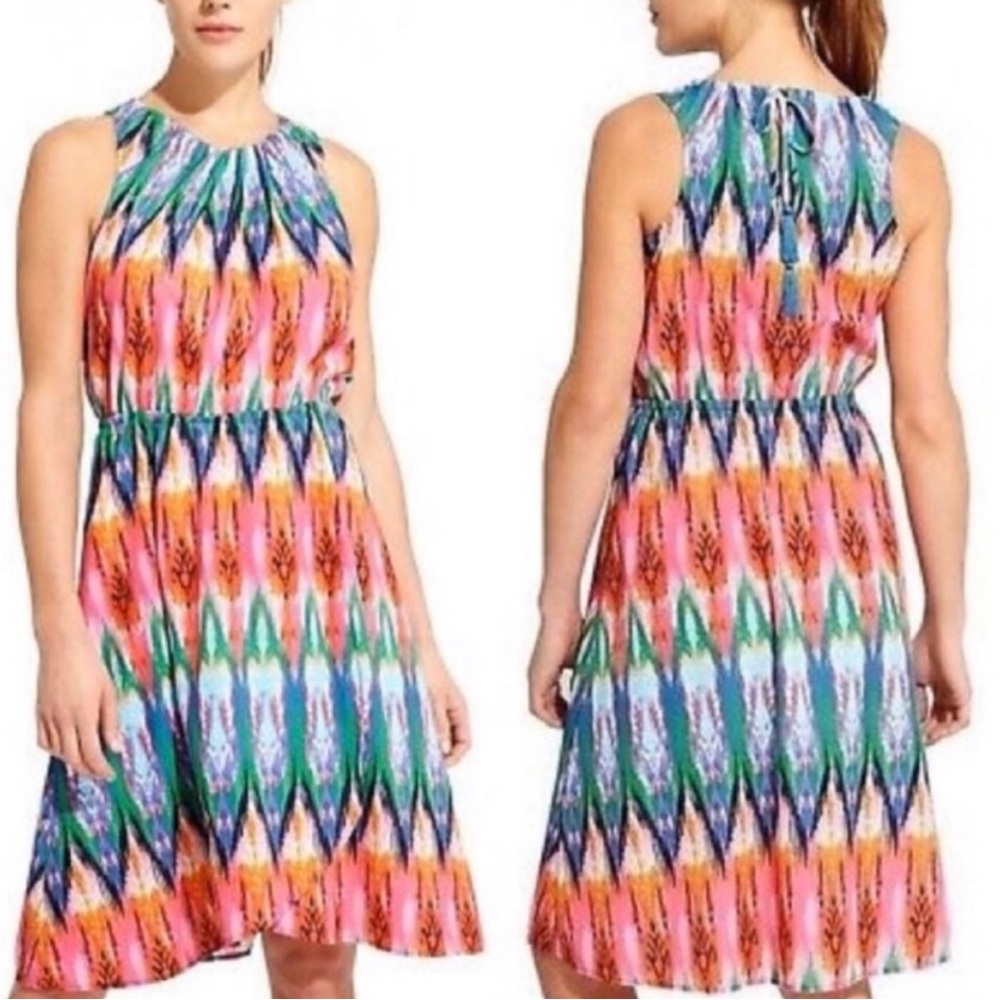 Athleta Sleeveless High-lo IKAT Tassel MARTINIQUE DRESS Size Small EUC